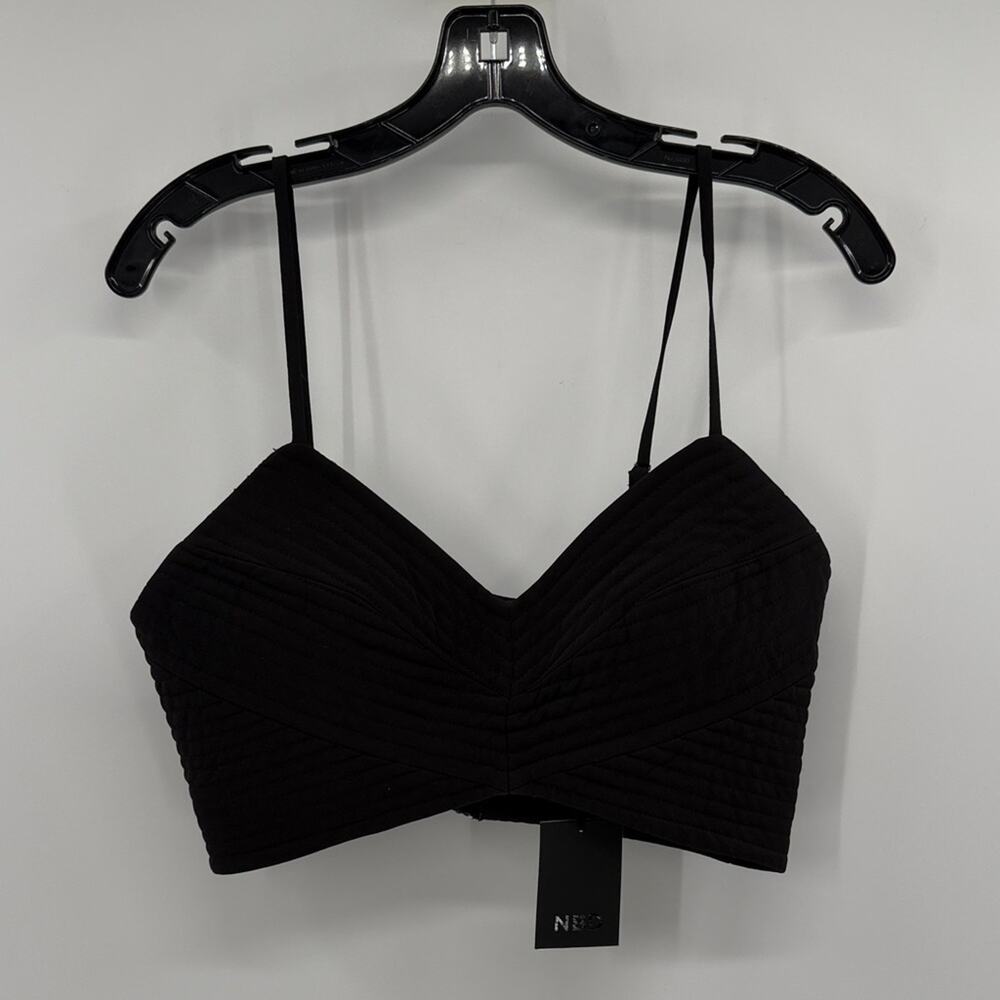 NBD Women's textured Crop Top - Black - Medium - New with tags